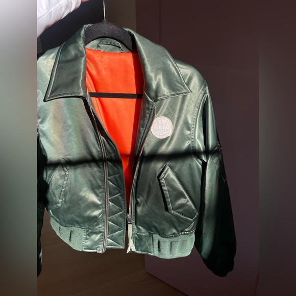 Tiger of Sweden Jeans Green Satin Jacket - Picture 3 of 3